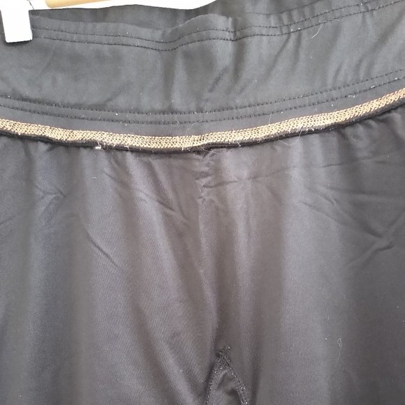 Wide Leg Yoga Pant, Black Lined with Shaper Shorts by BOCA, Size Small - Picture 11 of 13